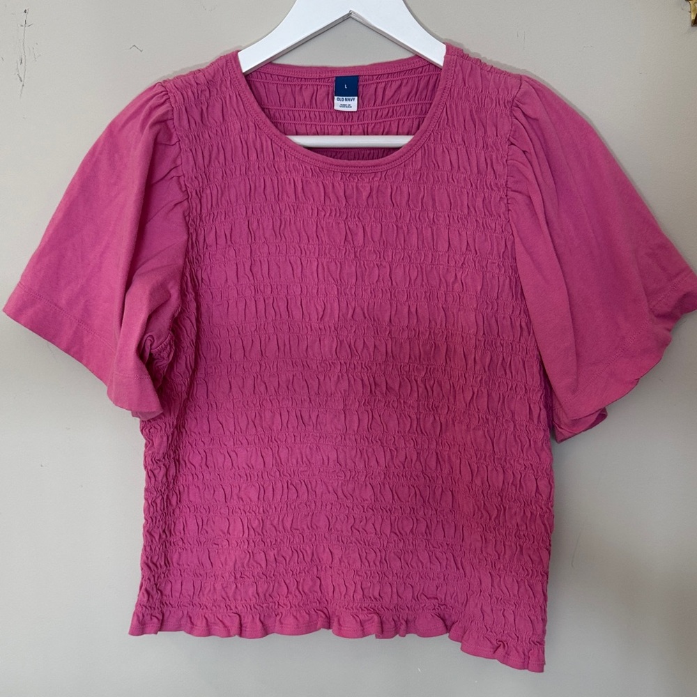 Old Navy Women's Fuchsia Smocked Top